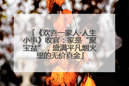 《欢喜一家人·人生小事》收官：家是“聚宝盆”，盛满平凡烟火里的无价真金