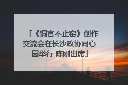 《铜官不止窑》创作交流会在长沙政协同心园举行 陈刚出席