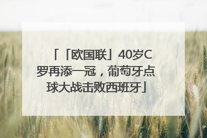 「欧国联」40岁C罗再添一冠，葡萄牙点球大战击败西班牙