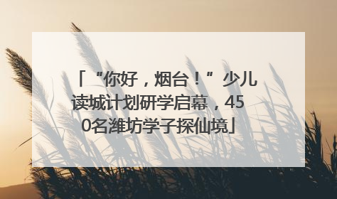 “你好，烟台！”少儿读城计划研学启幕，450名潍坊学子探仙境