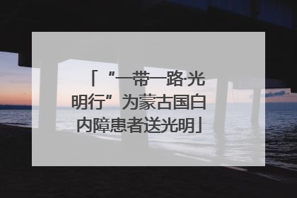 “一带一路·光明行”为蒙古国白内障患者送光明