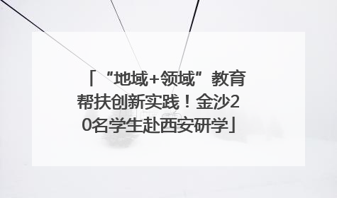 “地域+领域”教育帮扶创新实践！金沙20名学生赴西安研学