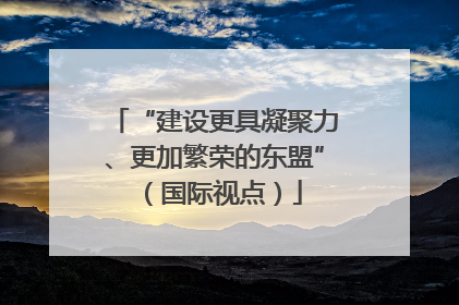“建设更具凝聚力、更加繁荣的东盟”（国际视点）