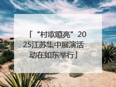 “村歌嘹亮”2025江苏集中展演活动在如东举行