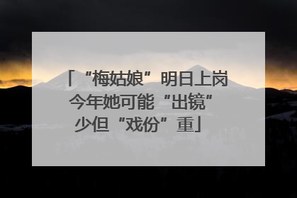 “梅姑娘”明日上岗 今年她可能“出镜”少但“戏份”重