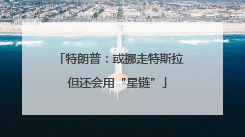 特朗普：或挪走特斯拉 但还会用“星链”