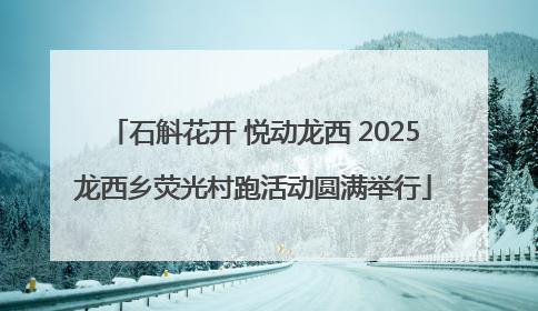 石斛花开 悦动龙西 2025龙西乡荧光村跑活动圆满举行