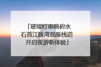 璀璨灯串映碧水 石首江豚湾观豚栈道开启夜游新体验