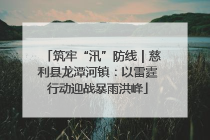 筑牢“汛”防线｜慈利县龙潭河镇：以雷霆行动迎战暴雨洪峰