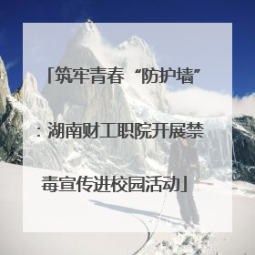 筑牢青春“防护墙”：湖南财工职院开展禁毒宣传进校园活动