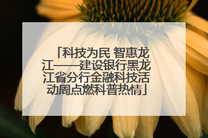 科技为民 智惠龙江——建设银行黑龙江省分行金融科技活动周点燃科普热情
