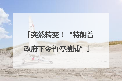 突然转变！“特朗普政府下令暂停搜捕”