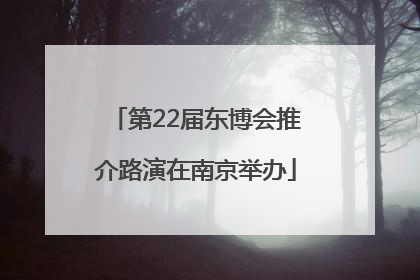 第22届东博会推介路演在南京举办