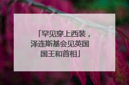 罕见穿上西装，泽连斯基会见英国国王和首相