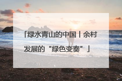 绿水青山的中国丨余村发展的“绿色变奏”
