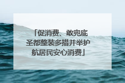 促消费、敢兜底 圣都整装多措并举护航居民安心消费