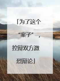 为了这个“案子”，控辩双方激烈辩论