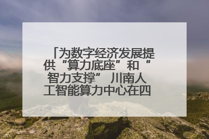 为数字经济发展提供“算力底座”和“智力支撑” 川南人工智能算力中心在四川泸州启动