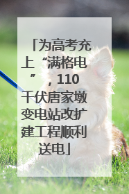 为高考充上“满格电”，110千伏唐家墩变电站改扩建工程顺利送电