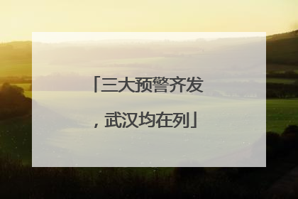 三大预警齐发，武汉均在列