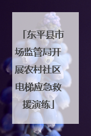 东平县市场监管局开展农村社区电梯应急救援演练