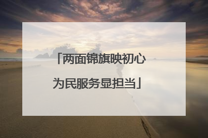 两面锦旗映初心 为民服务显担当