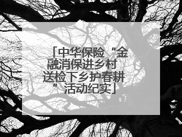 中华保险“金融消保进乡村 送检下乡护春耕”活动纪实
