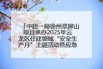中建一局徐州翠屏山项目承办2025年云龙区住建领域“安全生产月”主题活动暨应急救援演练观摩会