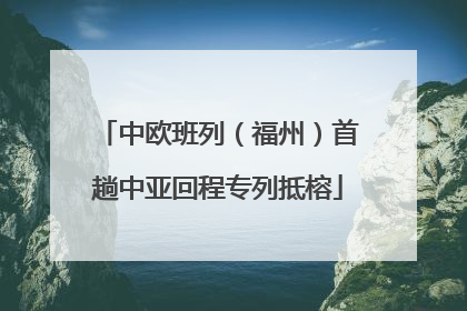 中欧班列（福州）首趟中亚回程专列抵榕