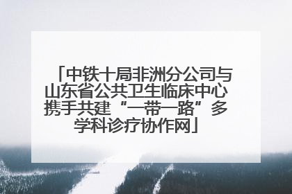 中铁十局非洲分公司与山东省公共卫生临床中心携手共建“一带一路”多学科诊疗协作网