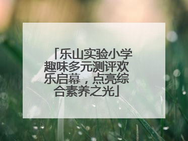 乐山实验小学趣味多元测评欢乐启幕，点亮综合素养之光