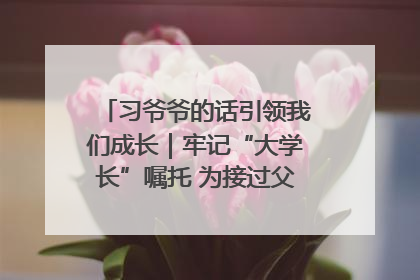 习爷爷的话引领我们成长｜牢记“大学长”嘱托 为接过父辈接力棒全力以赴