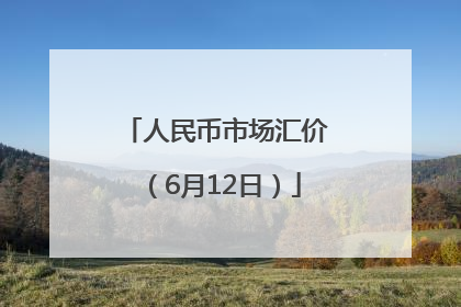 人民币市场汇价（6月12日）
