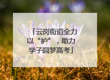 云岗街道全力以“护”，助力学子圆梦高考