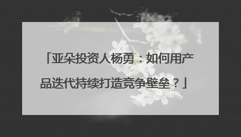 亚朵投资人杨勇：如何用产品迭代持续打造竞争壁垒？