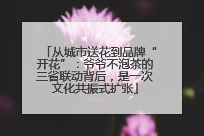 从城市送花到品牌“开花”：爷爷不泡茶的三省联动背后，是一次文化共振式扩张