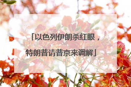 以色列伊朗杀红眼，特朗普请普京来调解