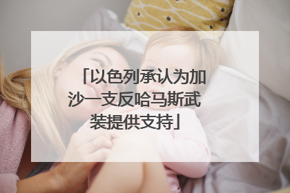 以色列承认为加沙一支反哈马斯武装提供支持