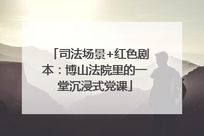 司法场景+红色剧本：博山法院里的一堂沉浸式党课