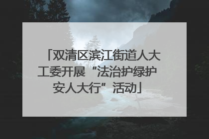 双清区滨江街道人大工委开展“法治护绿护安人大行”活动