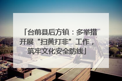 台前县后方镇：多举措开展“扫黄打非”工作，筑牢文化安全防线