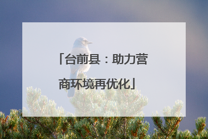 台前县：助力营商环境再优化