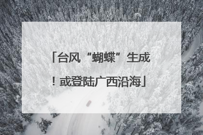 台风“蝴蝶”生成！或登陆广西沿海