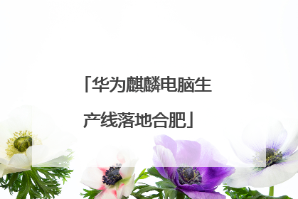 华为麒麟电脑生产线落地合肥