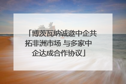 博茨瓦纳诚邀中企共拓非洲市场 与多家中企达成合作协议