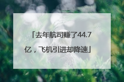 去年航司赚了44.7亿，飞机引进却降速