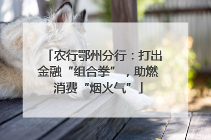 农行鄂州分行：打出金融“组合拳”，助燃消费“烟火气”