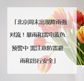 北京周末出现降雨强对流！暴雨和雷电蓝色预警中 需注意防雷避雨和出行安全
