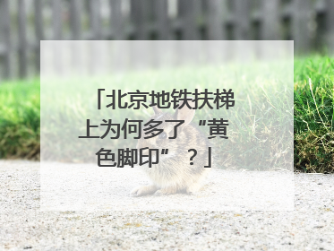 北京地铁扶梯上为何多了“黄色脚印”？