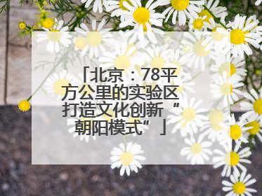北京：78平方公里的实验区打造文化创新“朝阳模式”